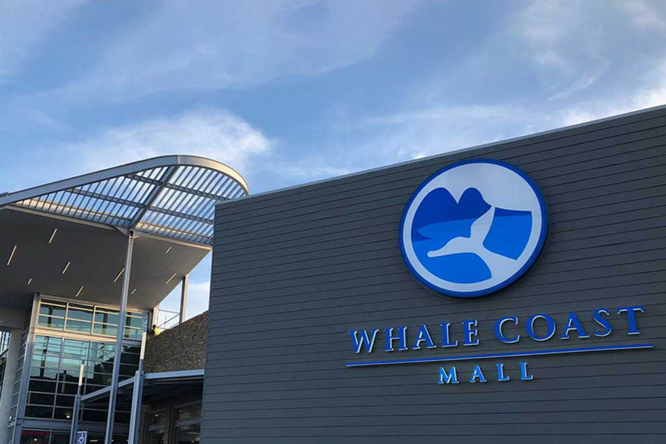 A photo of Whale Coast Mall's outside sign