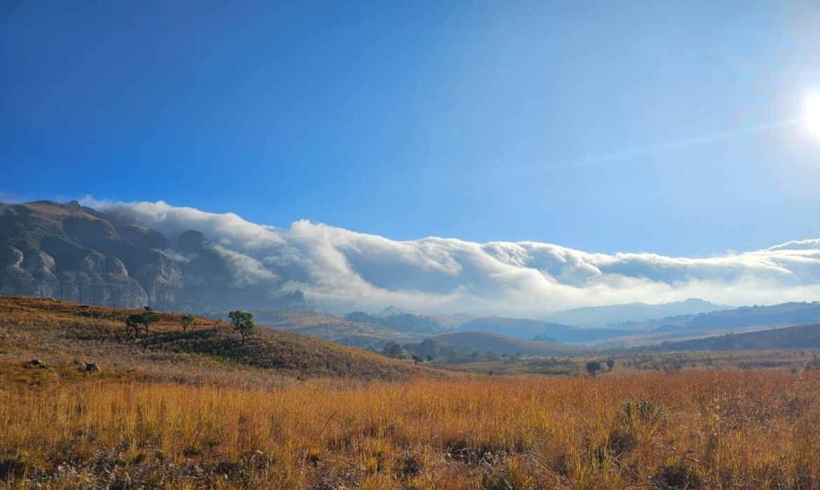 A photo of the fields on Drakensberg mountains